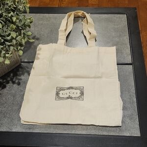 Gucci Ivory Canvas Tote